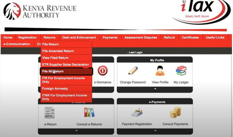 Process of filing returns online in 2020.