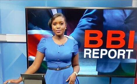 KTN News anchor Akisa Wandera in studio