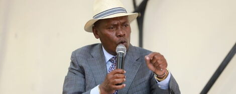 Former Kiambu Governor William Kabogo presents his views to the Building Bridges Initiative team in Kiambu in February 2020