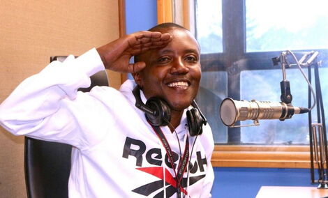 Radio Presenter Maina Kageni Hosting his Morning Breakfast Show on Classic 105