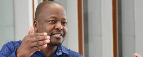 Health CS Mutahi Kagwe addresses journalists at Afya Centre, Nairobi in March 2020