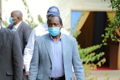 Wiper leader Kalonzo Musyoka at the SKM Command Centre in Karen, Nairobi on August 25, 2021