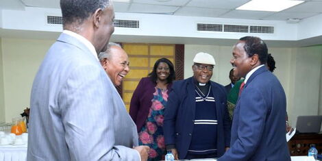 Wiper Party leader Kalonzo Musyoka meeting with the Azimio la Umoja Tuesday, May 10, 2022.