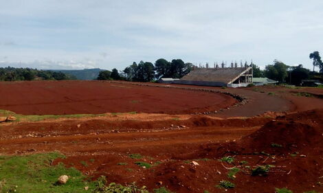 An undated image of the status of the Kamariny stadium, in Elgeyo Marakwet County.