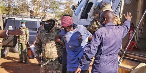 Police receive three escapees at Kamiti Maximum Prison on Thursday, November 18, 2021. 