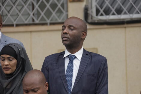 Murang'a senator Irung'u Kang'ata speaking during a press conference held in parliament on Friday, July 23.