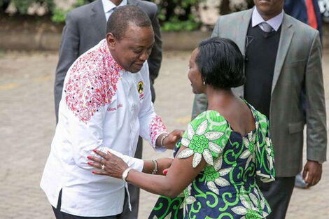An image of Karua and Uhuru