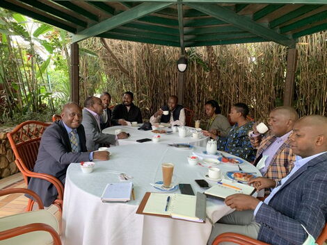 Martha Karua together with a section of Mount Kenya Leaders in a meeting on the 6th of September 2021.