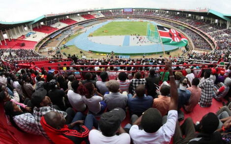 File image of Kenyans at the Moi International Sports Complex, Kasarani in Nairobi