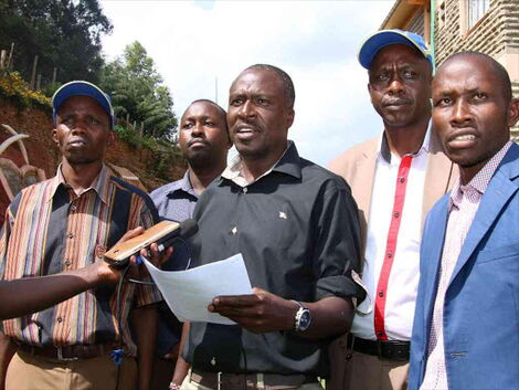 A file image of Kelvin Kones during his campaigns in 2017.