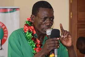 Kenya National Union of Teachers (KNUT) Secretary General Collins Oyuu speaking at a past event