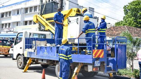 Kenya Power staff at work