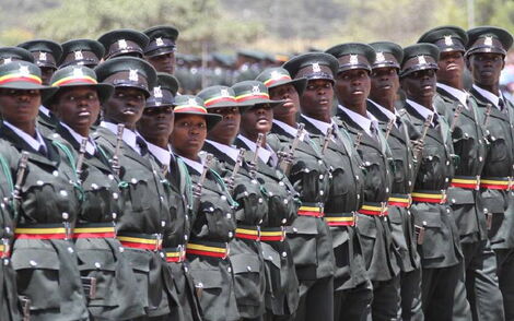 Kenya Prisons Service officers during a past parade
