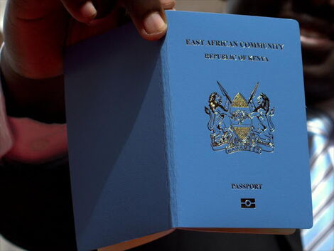 Undated file image of someone holding the Kenyan Passport