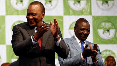 Kenyan president Uhuru Kenyatta (Left) and deputy president William Ruto.