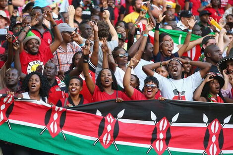 Kenyans cheering during a past event