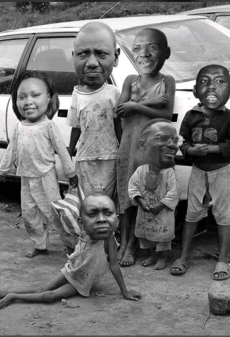 The photo-shopped image shared by Boni Khalwale on May 14, 2020, to bolster the 'hustler' narrative.