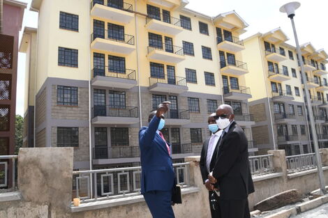 Government Cyrus Oguna during the launch of affordable housing project in Kiambu on Wednesday February 23, 2022