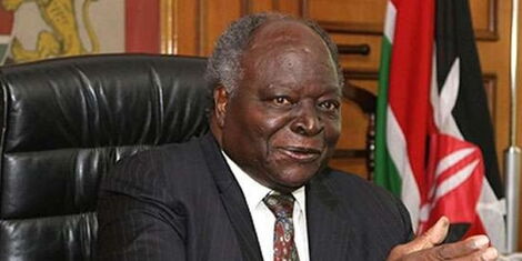An image of the late President Mwai Kibaki at a past event.