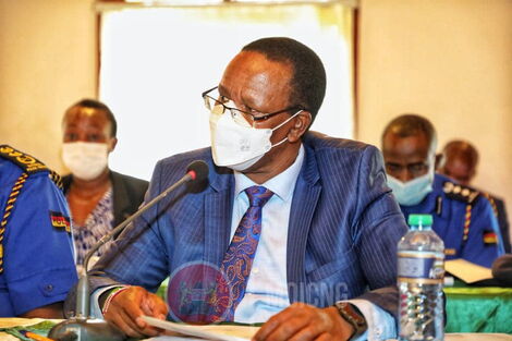 Interior Principal Secretary Karanja Kibicho appearing before national committee on Tuesday February 8, 2022