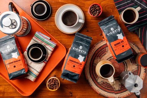 A sample of the products of Kikwetu Kenyan Coffee. 