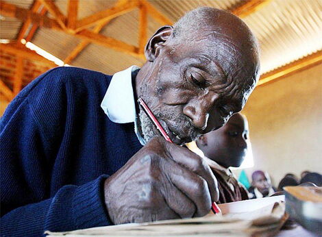 Kimani Ng'ang'a Maruge who was the eldest person in the world to enroll in Primary School.