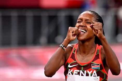 Tow-time Olympics winner Faith Kipyegon 