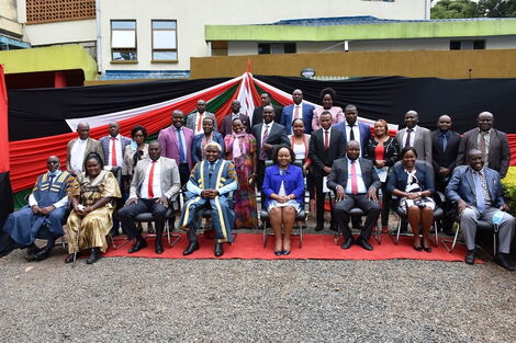  Kirinyaga Governor, Anne Waiguru, and MCAs in Kirinyaga on February 11, 2021