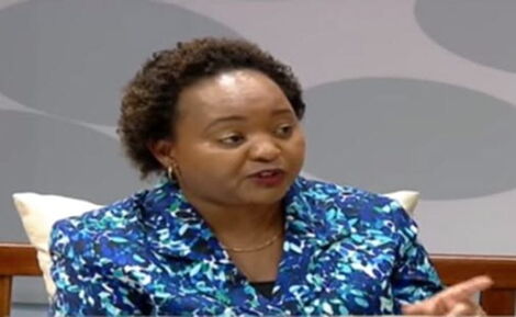Kirinyaga Governor Anne Waiguru at Citizen TV studio during a past interview.
