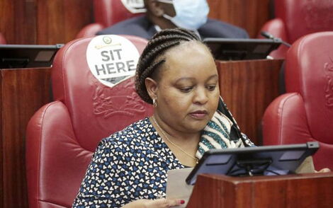 Kirinyaga Governor Anne Waiguru in the Senate During her impeachment hearing in June 2020.