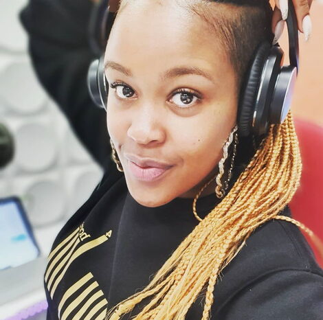Kiss FM presenter Kamene Goro pictured in the studio.