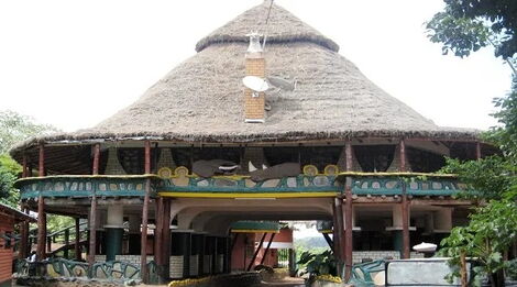 A grass-covered house at Kitale Museum in Trans Nzoia County