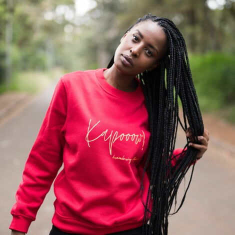 File photo of Sheila Kwamboka, known as Kwambox, during a photo shoot