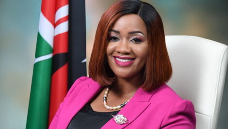 Laikipia Woman Rep Cate Waruguru Stikes for Aa Photo on November 4, 2021