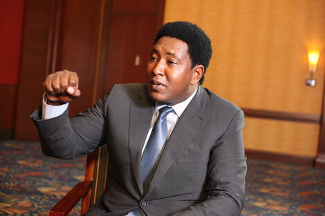 Narok Senator Ledama ole Kina during Point Blank Interview with Tony Gachoka on September 11, 2019.