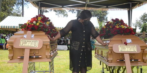 Lucy Wanjiru, the mother of two brothers murdered in Kitengela during her sons funeral