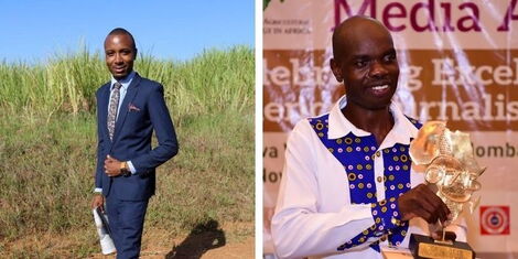 Willy Lusige of KTN and Gabriel Kudaka from NTV