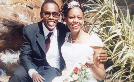 An image of the late Paul Magu and his wife, Lydia Wangui taken during their wedding day.