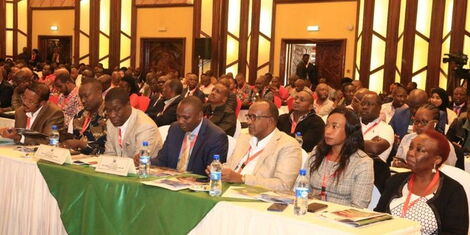 MPs Aden Duale, Kimani Ichung'wah, Opiyo Wandayi and Adan Keynan attend the Initiation Retreat at Safari Park Hotel, Nairobi on Monday 19 September 2022