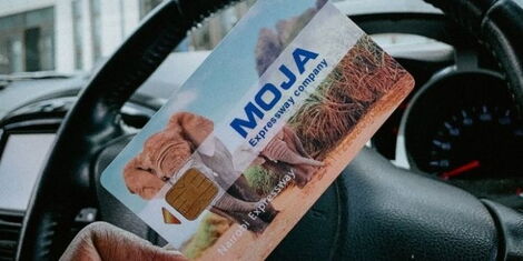 A file image of the Moja Expressway Manual Toll Collection (MTC) card.