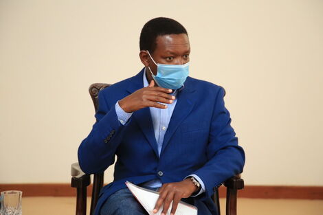 Machakos Governor Alfred Mutua addressing a meeting on July 29, 2020.