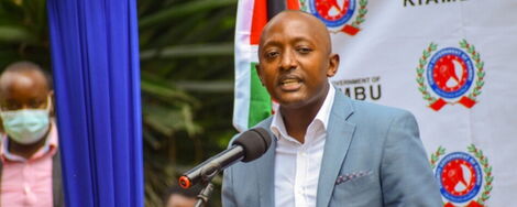 Dr Machel Waikenda addresses a gathering at a function in Kiambu County on May 23, 2020