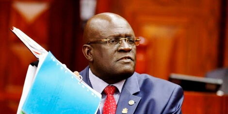 Cabinet Secretary for Education George Magoha at an earlier meeting in Parliament.