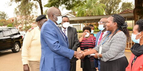 EDUCATION Cabinet Secretary Prof. George Magoha today toured and inspected Moi Educational Center in Nairobi to assess its preparedness to implement CBC Junior Secondary School. 