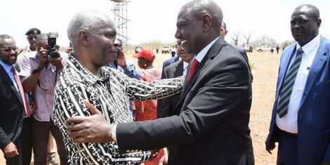 File image of Makueni Governor Kivutha Kibwana and Deputy President William Ruto.