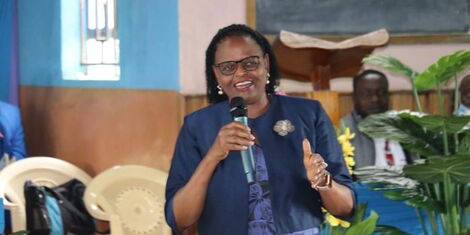 Chief Justice Martha Koome speaking on Wednesday September 7,2022 at a funeral in Meru