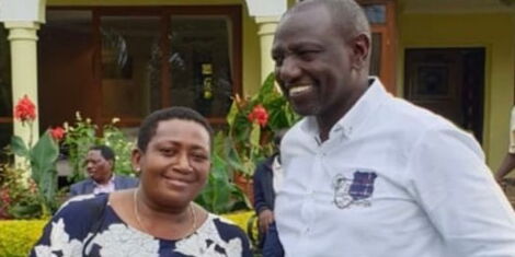 A file image of business woman Mary Mungai(left) and Deputy President William Ruto(right)