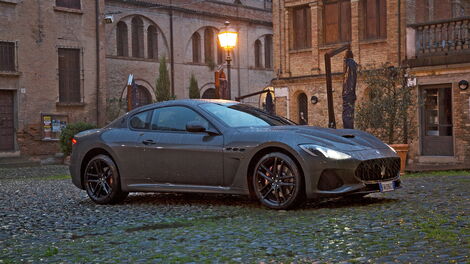 File photo of an Italian-made Maserati Granturismo parked outside a castle