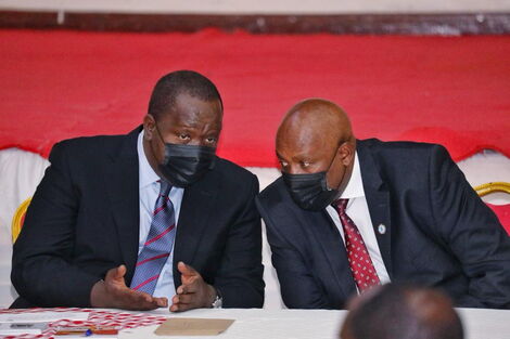 Interior Cabinet Secretary Fred Matiang'i meeting with the Inter-Religious Council of Kenya (IRCK) on Friday, April 1, 2022.
