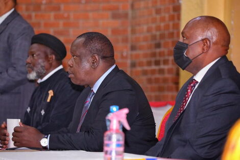 Interior Cabinet Secretary Fred Matiang'i meeting with the Inter-Religious Council of Kenya (IRCK) on Friday, April 1, 2022.